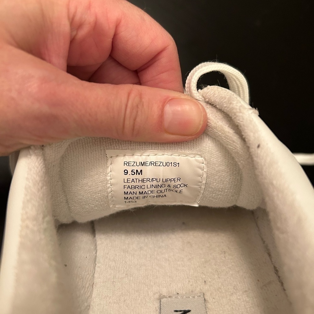 Steve Madden Rezume Sneakers, White Leather Upper Suede Accents Women's 9.5 - Picture 9 of 10